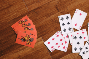 poker cards on the table